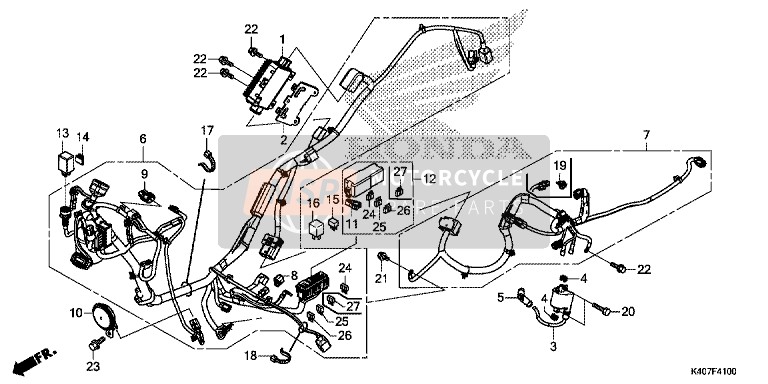 32100K40F10, Harness, Wire, Honda, 0